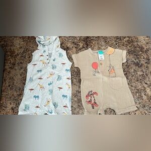 Carter's Baby Rompers - Fun Dinosaur and Balloon Prints